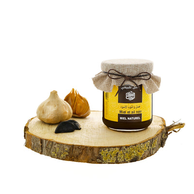 عسل مع الثوم الأسود Miel à l'Ail Noir 100 % naturel
