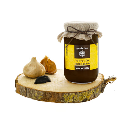 عسل مع الثوم الأسود Miel à l'Ail Noir 100 % naturel
