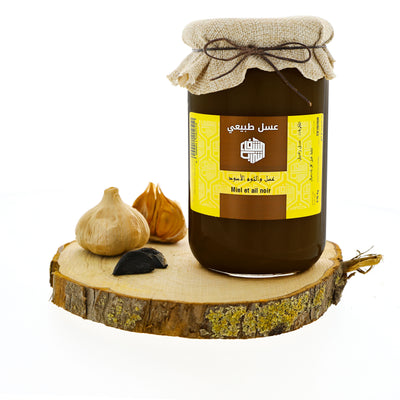 عسل مع الثوم الأسود Miel à l'Ail Noir 100 % naturel